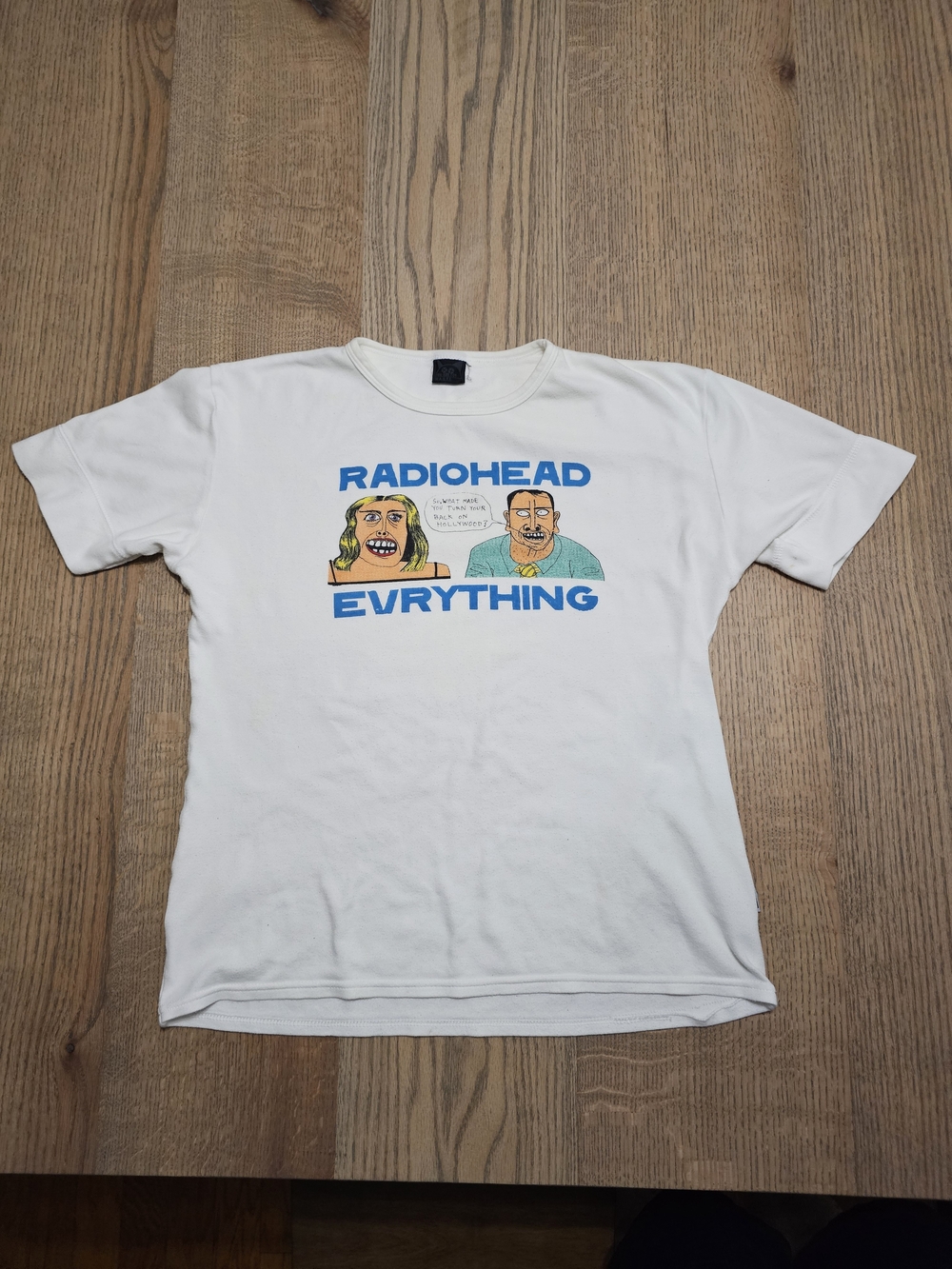 Vintage Authentic 2000s Radiohead Everything Band Graphic Tee - White